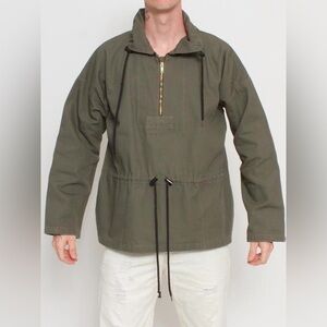 American Apparel Olive Canvas Pullover Jacket